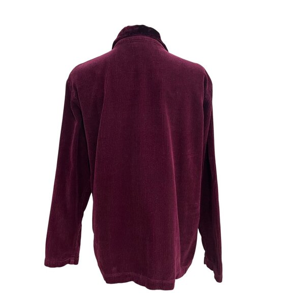 Hot Cotton Marc Ware Corduroy Jacket SZ M Burgundy Fall Cozy Vintage Grannycore - Picture 8 of 8